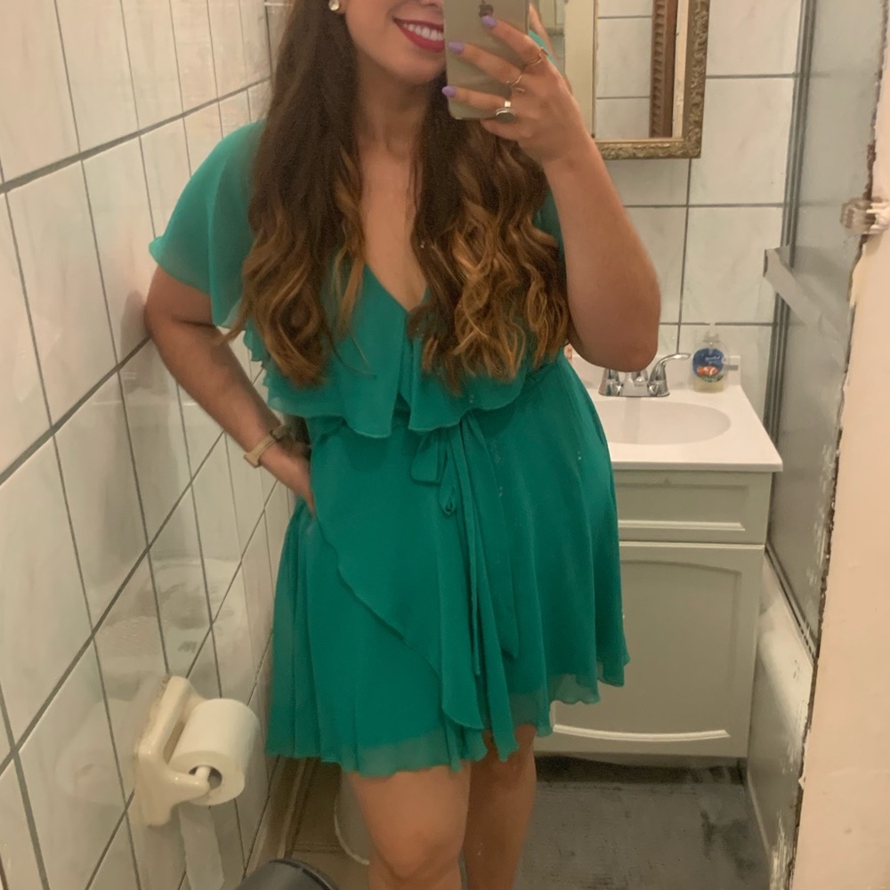 NWT: ASOS Curve emerald green mini dress - Picture 5 of 5
